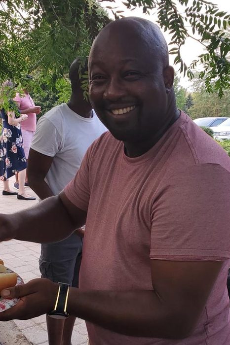 Frank Quarshie Djagbletey at a community gathering
